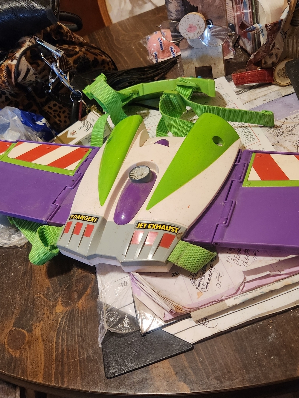 Buzz Lightyear Kids Winged Jet Backpack Harness - Green & Purple